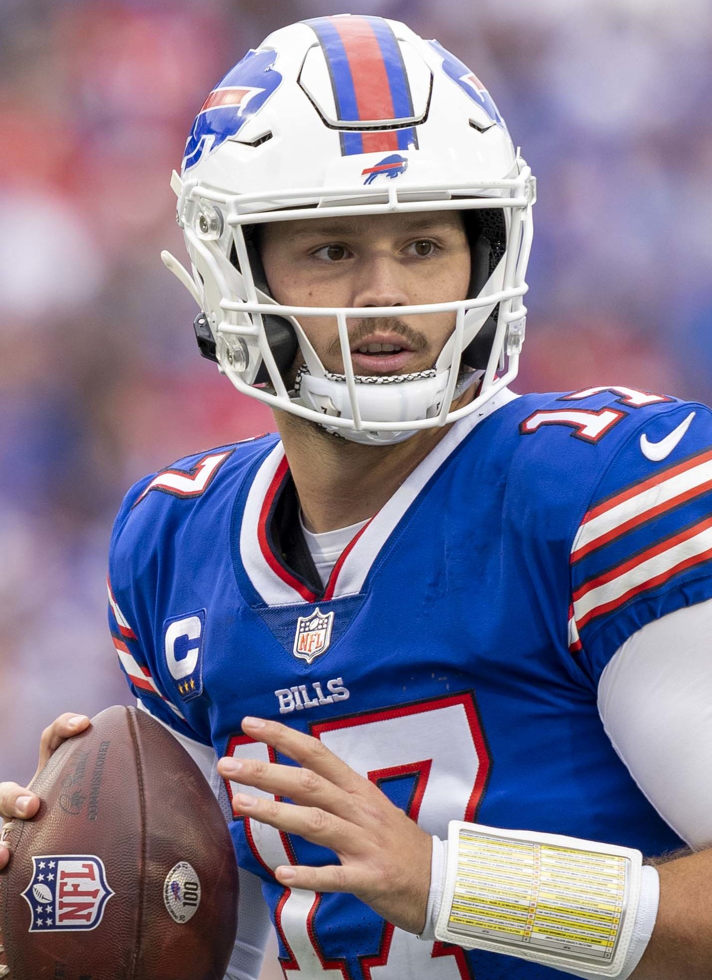Josh Allen playing for Buffalo in September 2021